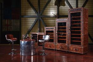 Quality Wheel Legs Wine Storage Cabinet Set Constant Temperature Full Handwork Craft wholesale
