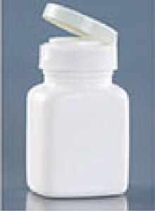 Quality Flip Capsule Plastic Screw Top Bottles , 90CC Solid Square Plastic Bottle wholesale