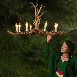 Quality Countryside Deer Antler Chandelier For Farmhouse Warehouse Lighting Fixtures (WH-AC-31） wholesale