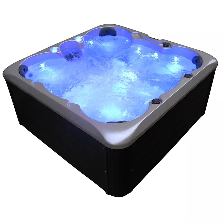 Pearl White 5 Persons Hot Tub Outdoor Freestanding Whirlpool Massage Hot Tub