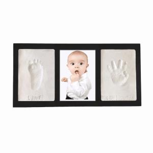 Handmade Baby Clay Frame , Wooden Hand / Foot Print Photo Frames