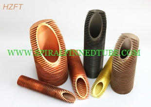Roll Forming Spiral Copper Fin Tube For Liquid Cooling And Heating Low Finned Tubes