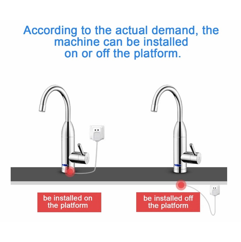 304 Stainless Instant Heating Water Faucet CE Kitchen Tap Water Heater 3KW