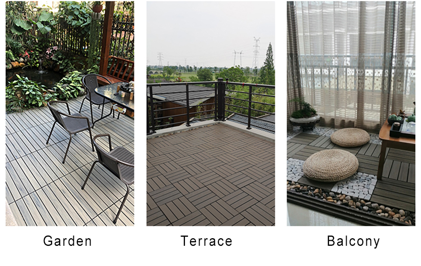 Transform Your Hotel's Outdoor Space with Interlocking Wood Deck Tiles 300x300x22/25mm