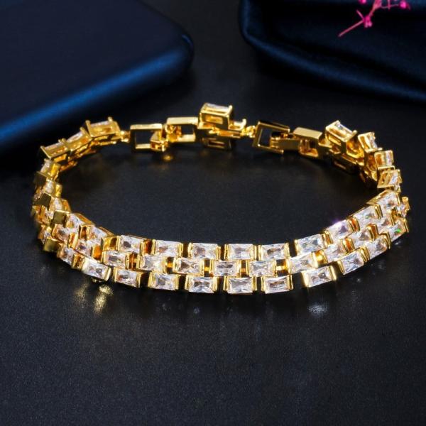 Fashion Tennis Bracelets For Women Ladies Wedding Rainbow Bangle Colorful Zircon