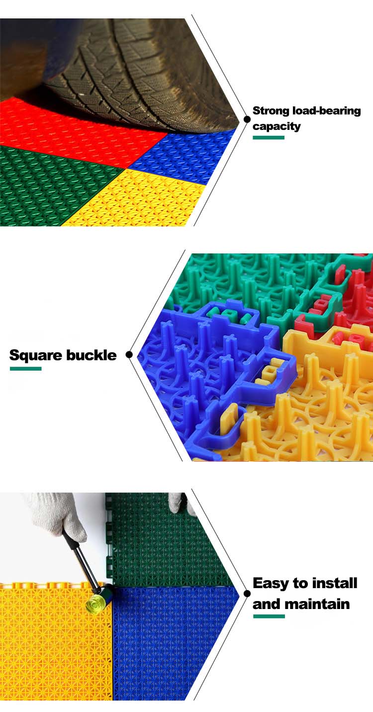 Double-Layer Outdoor Basketball Badminton Court for Kindergartens and Assembled Floor