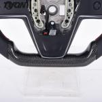 Flat Bottom Tesla Model S Steering Wheel Perforated Leather Carbon Fiber 2022