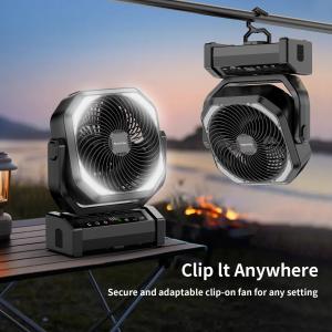 China Socool Fan Emergency Power Supply Fan Remote Controlled Oscillating Fan Rechargeable Outdoor Camping Fan on sale
