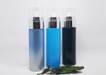 100 Ml Glass Cosmetic Packaging Blue Skincare Lotion Bottle Uv Printing