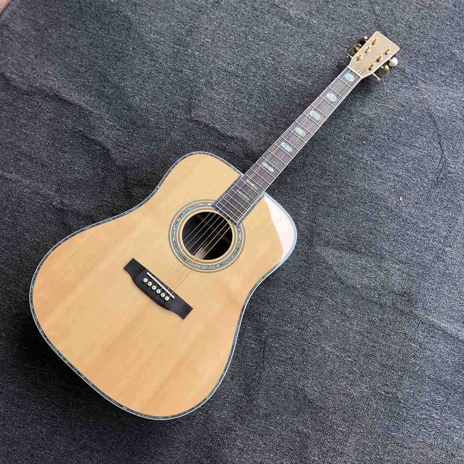 Custom Solid Spruce Top 41 Inch Rosewood Fingerboard Left Handed Acoustic Guitar
