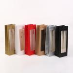 Custom Luxury Paper Prime Branded Packing Wine Bottle Bags For Whisky Alcohol