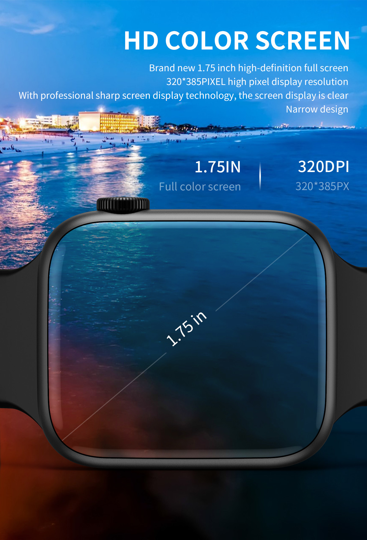 2021 AW9 smart watch 1.75IPS Screen 280 mah Battery BLE call intelligent body temperature detection