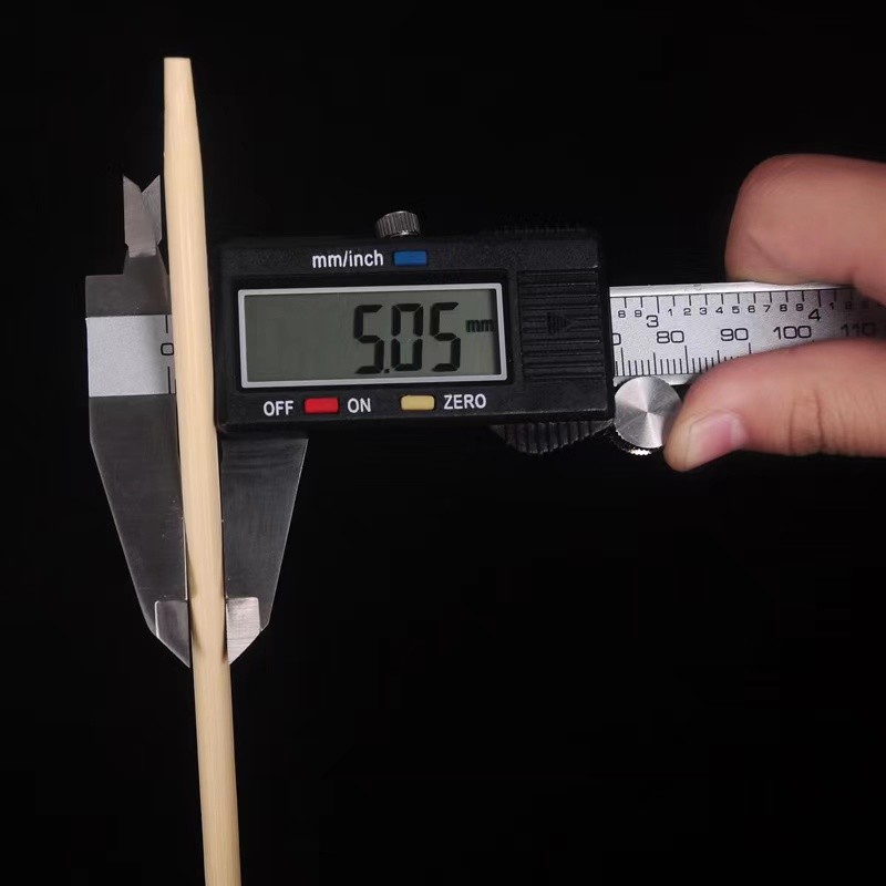 5.0mm Paper Wrap Round Bamboo Chopsticks Plastic Hygienic Round Square