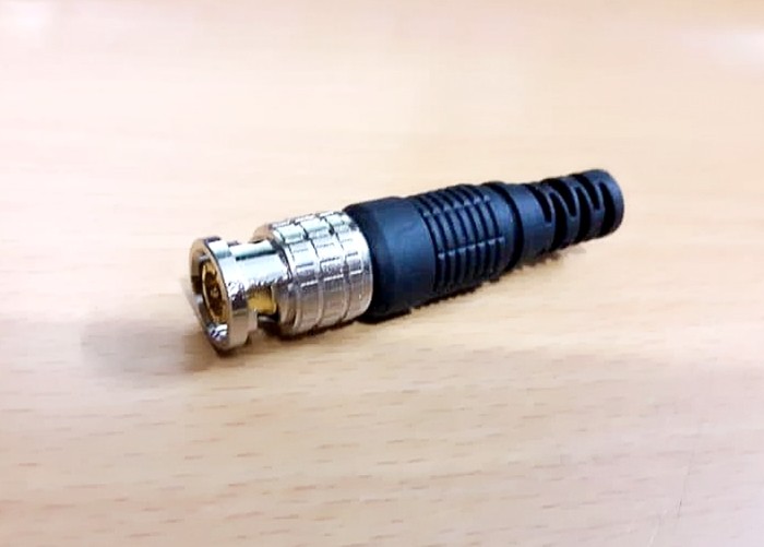 BNC CCTV Coaxial Cable Connector Male Solderless For RG59 Coaxial Cable With Boot