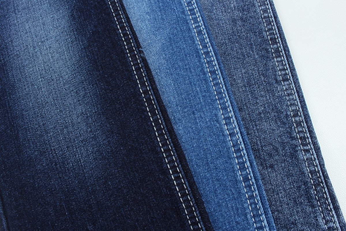 Cotton Spandex 11 Oz Dark Blue Warp Slub Woven Denim Jeans Fabric