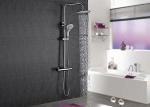Quality ROVATE Top Grade Rainfall Shower System Luxury Sanitary Ware Chrome Finished wholesale