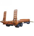 Hydraulic Ramp System Low Bed Draw Bar Full Trailer for Sale