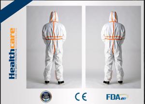 Quality Waterproof Disposable Protective Coveralls With PP+PE Microporous Material wholesale