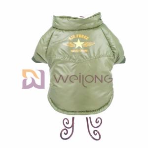 China Air Force Snaps Button Opening Pet Jacket Mixed Olives Stylish Dog Coat ISO9001 on sale