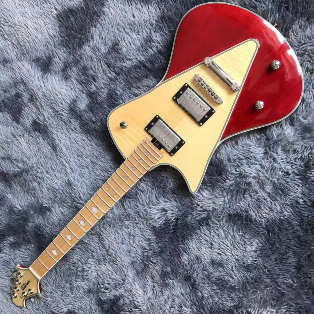 Custom Grand Musicman Left-Handed Version Style Electric Guitar in Red