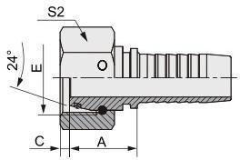 Metric Female 24 Degree Cone O-Ring L. T. Hydraulic Hose Fittings with Competitive Price 20411
