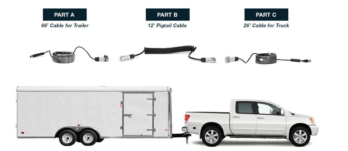 Water - Proof 5 Way Extension Cable / Auto Rear View Reverse Camera Video Cable