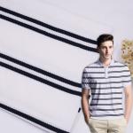 Striped Yarn Dyed Shirt Fabric 220gsm Pure Cotton Sweat Absorbing Knitted