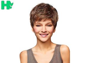 Quality Heat Resistant Synthetic Choppy Bangs Short Wigs For Women Health And Breathable wholesale