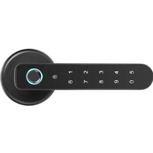 Quality Stainless Steel Smart Handle Door Lock RFID Card Fingerprint Door Handle Lock wholesale