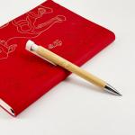 Creative Promotional Bamboo Wood Pen 1.0mm Environmently Retractable Ballpoint