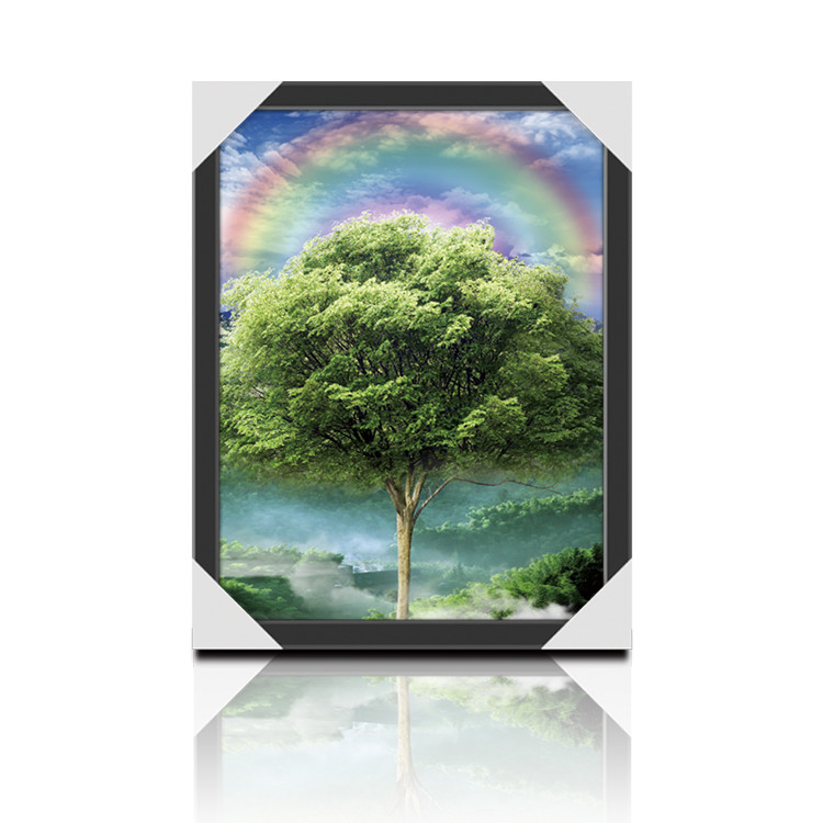30x40cm Beautiful Four Season Trees Lenticular Flip With 0.6mm PET For Home Decoration