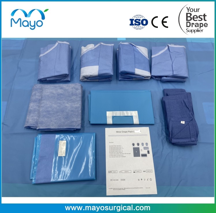 SMS / PP EO Sterile Disposable Surgical Drape Pack Medical Supply