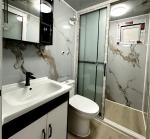 20-foot ivory white expanded container house with bathroom