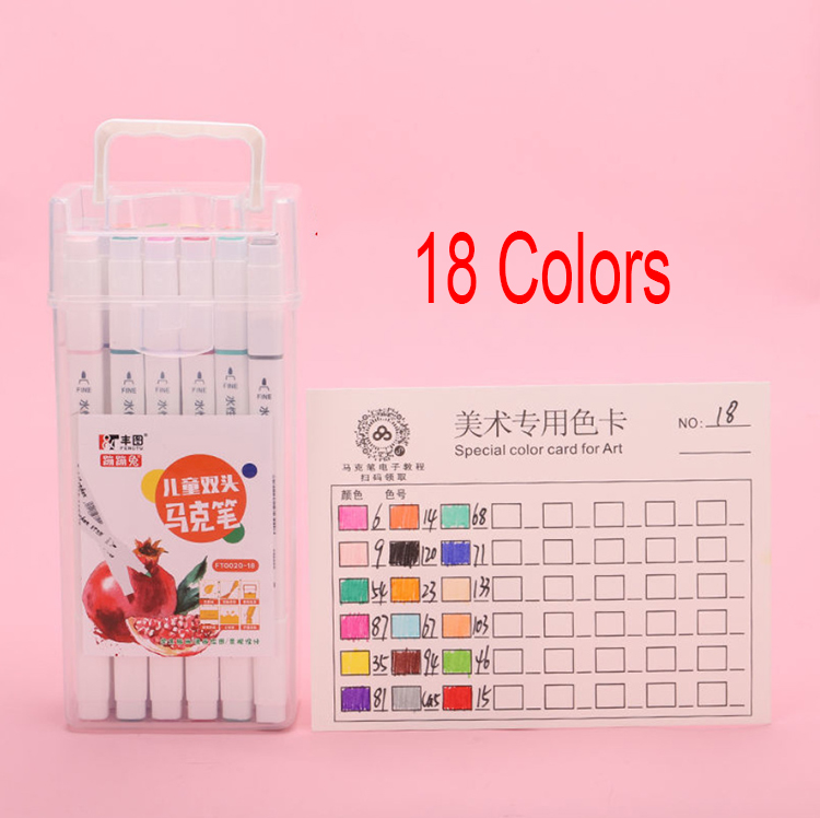 Student Painting Watercolor Art Marker Pen with Custom Logo and Dual-Side Writing