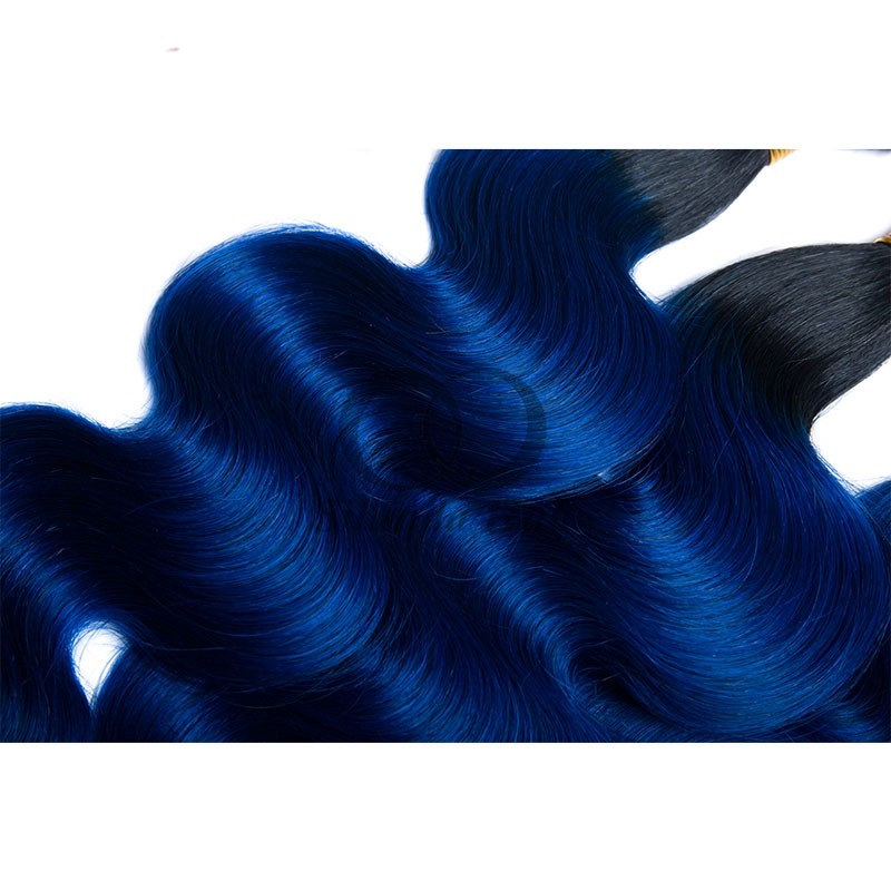 #T1B/Blue Body Wave Remy Human Hair Bundles Sew In Weave Bundles Brazilian Bundle Deals