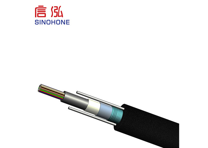 Aerial Outdoor Fiber Optic Cable Parallel Steel Wire Excellent Moisture Proof
