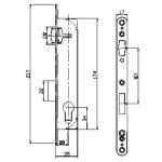 White Zinc Alloy / Iron Security Door Locks