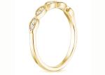 Marquise Shape 14K Yellow Gold Jewelry Ring 1mm-2mm Size Bar Setting Type