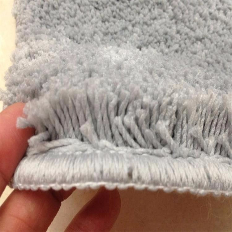 Solid color polyester chenille living room rug mat