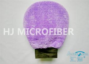 Quality Plush Fleece Microfiber Car Cleaning Mitt / Microfibre Super Mitt 100% Handmade wholesale