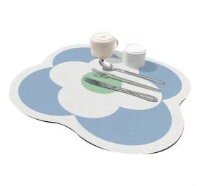 Quality Water Absorbent Pad Diatomite Drying Dishes Drain Mat For Mats For Kitchen Tableware wholesale