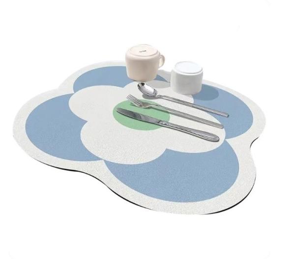 Water Absorbent Pad Diatomite Drying Dishes Drain Mat For Mats For Kitchen