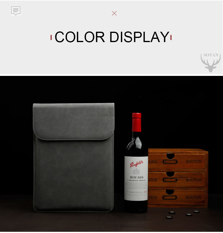 Practical Leather Fashion Laptop Sleeve , Notebook Case Bag Waterproof