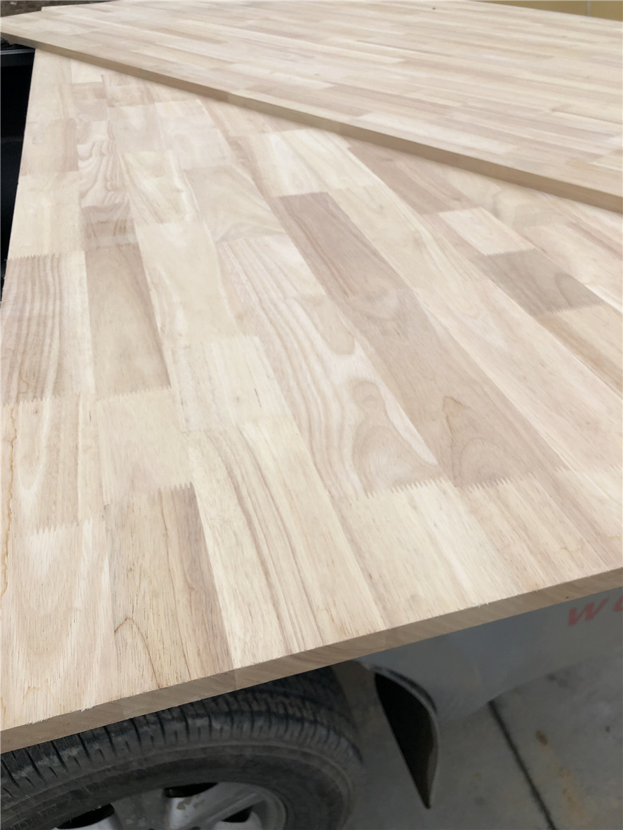 Rubber Wood Finger Jointed Solid Wood Planks Width 100-1220mm for Indoor Furniture