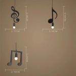 Nordic Pendant Lamp Z Words Music For Indoor Lighting Bar Bedroom kitchen