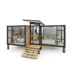Modern Design Garden Container Steel Structure Wooden House Family Housing
