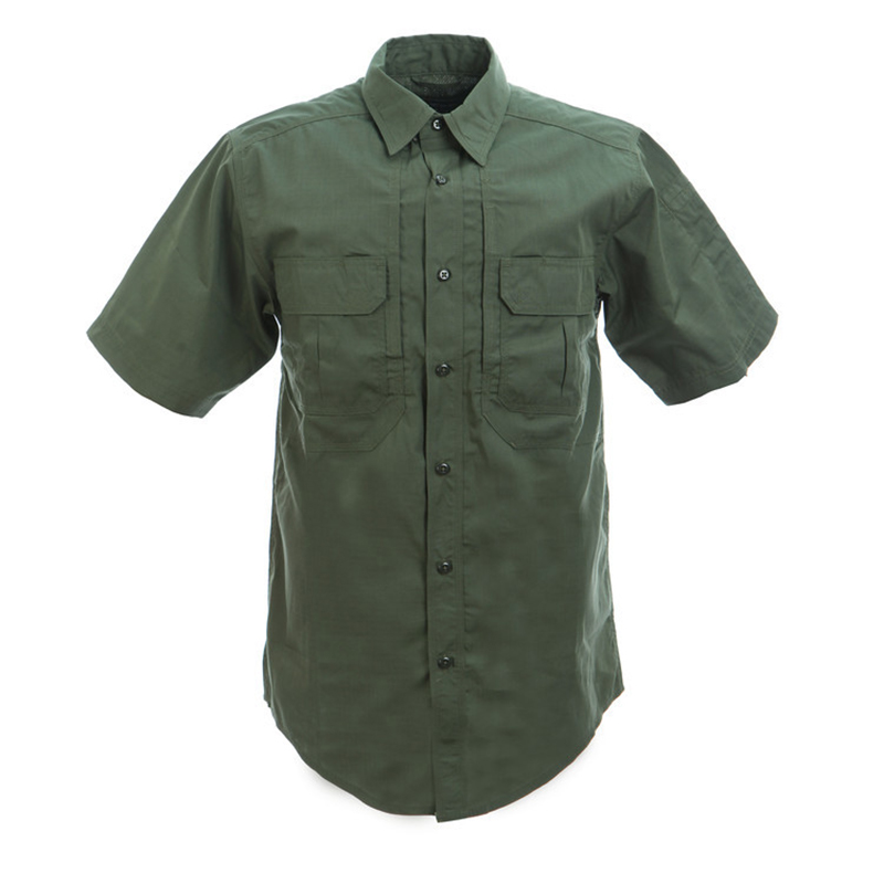Woven Fabric T Shirts with Cargo Pocket and Pen Pocket in Polyester/cotton Blend