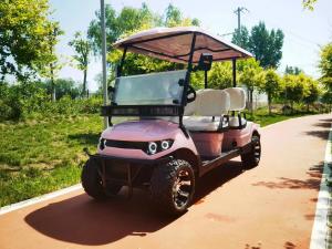 Quality Pink 4kw High Power Electric Golf Cart Off-Road Tire McPherson Independent Suspension wholesale