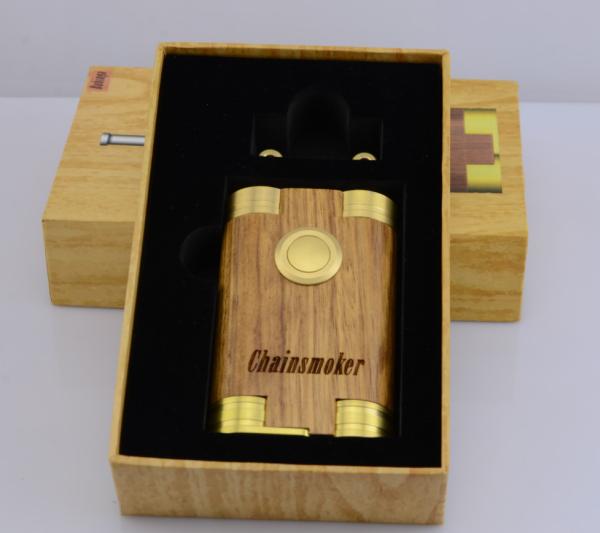 Vaporizer mech mods vapor wooden mod double atomizer Chainsmoker mod