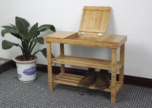 Quality Knock Down 55cm Height 70cm Length Bamboo Shoe Shelf wholesale